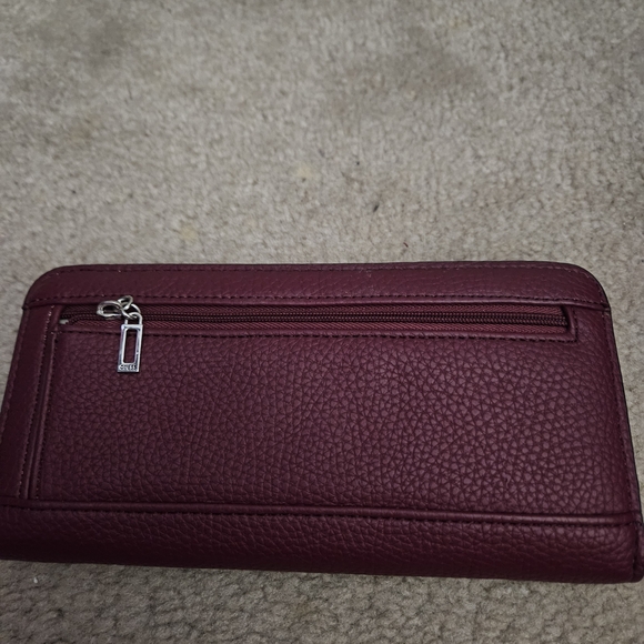 Guess Plum Shoulder Bag with Silver Accents - Picture 15 of 16